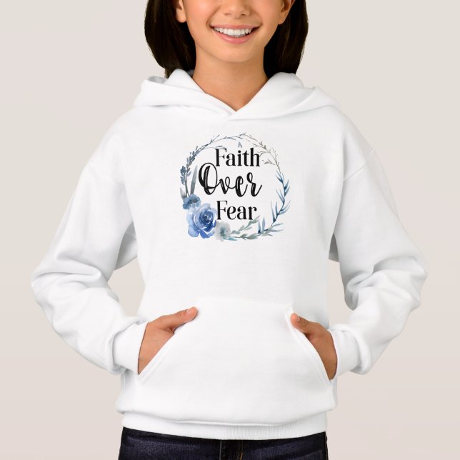 Faith Over Fear Blue Floral (Front)