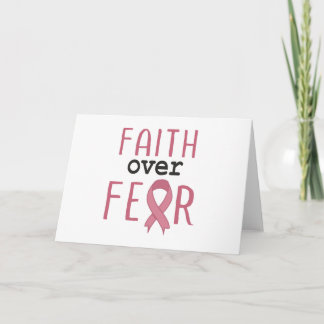 Faith Over Fear Breast Cancer Awareness Thank You Card