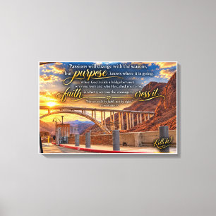 Faith Over Fear Bridge Christian Inspirational Wal Canvas Print