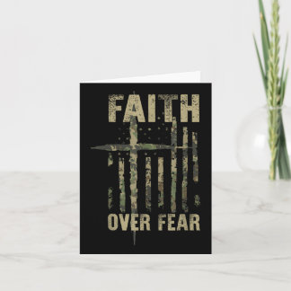Faith Over Fear Christian America Pride Us Flag Pa Card