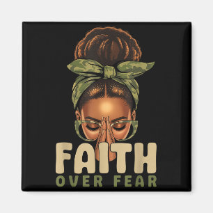 Faith Over Fear Christian Camo African American Af Magnet