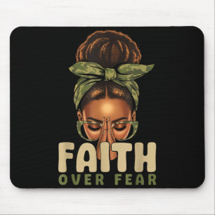 Faith Over Fear Christian Camo African American Af Mouse Pad