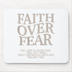 Faith Over Fear Christian Easter Youth Teen Girl B Mouse Pad