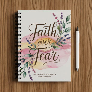 Faith over fear. Christian faith notebook 