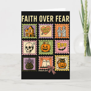 Faith Over Fear Christian Halloween Stamp Believer Card