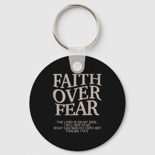 Faith Over Fear Christian Key Ring