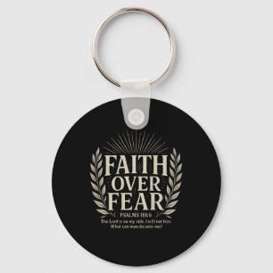 Faith Over Fear Christian Key Ring
