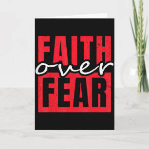 Faith Over Fear Christian Men Women Card