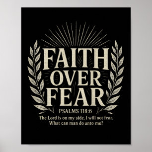Faith Over Fear Christian Poster