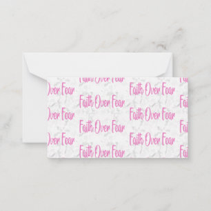 Faith Over Fear Christian Religious Inspirational Card