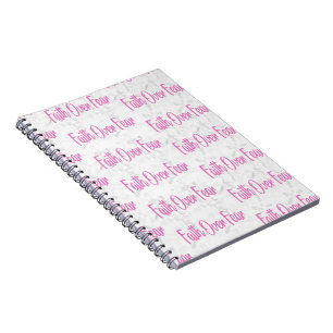 Faith Over Fear Christian Religious Inspirational Notebook