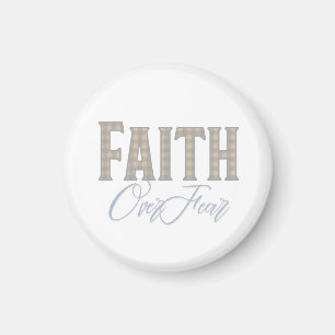 Faith Over Fear Christian Typography Design Magnet
