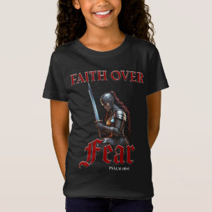 Faith Over Fear Christian Women Warrior Motivation T-Shirt