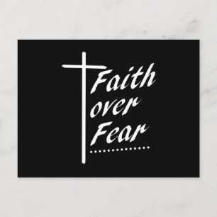 Faith Over Fear Cross Jesus Christ Christianity Gi Postcard