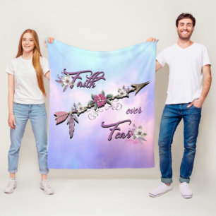Faith Over Fear Fleece Blanket