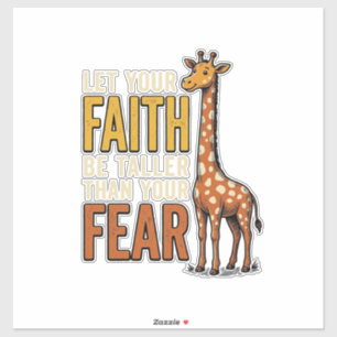 Faith Over Fear Giraffe Vintage Christian Shirt_1