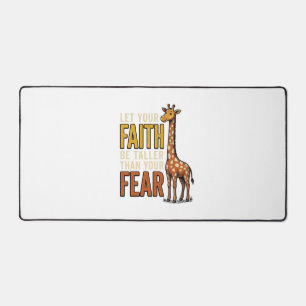 Faith Over Fear Giraffe Vintage Christian Shirt_1 Desk Mat