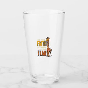 Faith Over Fear Giraffe Vintage Christian Shirt_1 Glass