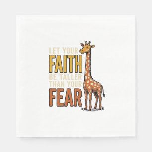 Faith Over Fear Giraffe Vintage Christian Shirt_1 Napkin