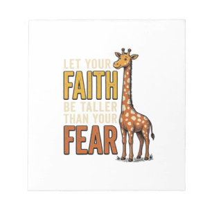 Faith Over Fear Giraffe Vintage Christian Shirt_1 Notepad