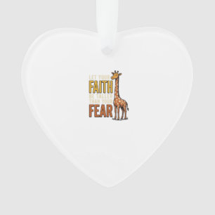 Faith Over Fear Giraffe Vintage Christian Shirt_1 Ornament