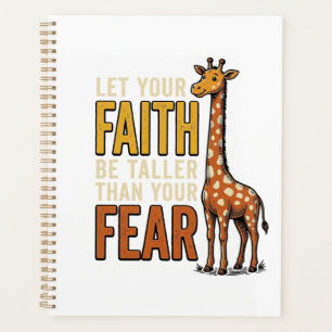 Faith Over Fear Giraffe Vintage Christian Shirt_1 Planner