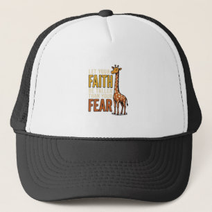 Faith Over Fear Giraffe Vintage Christian Shirt_1 Trucker Hat