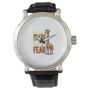 Faith Over Fear Giraffe Vintage Christian Shirt_1 Watch