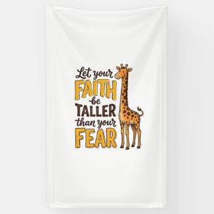 Faith Over Fear Giraffe Vintage Christian Shirt De Banner