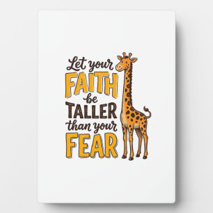 Faith Over Fear Giraffe Vintage Christian Shirt De Plaque