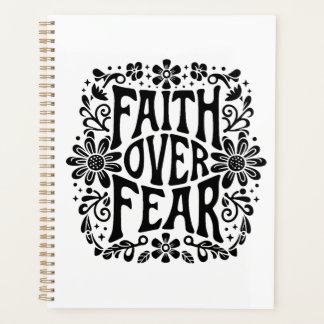 Faith over fear groovy Christian Planner