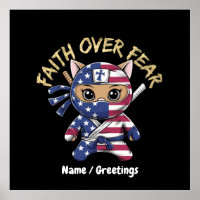Faith Over Fear Inspirational Christian Customised