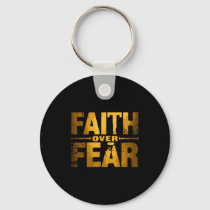 Faith Over Fear Insrational Christian Quote Key Ring