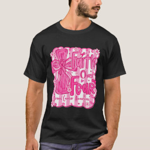 Faith Over Fear Jesus Christian Pink Breast Cancer T-Shirt