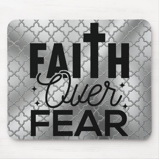 Faith Over Fear Metallica Mouse Pad  (Front)