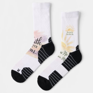 Faith Over Fear – Modern Christian Inspirational D Socks