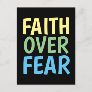 FAITH OVER FEAR MOTIVATIONAL  POSTCARDS