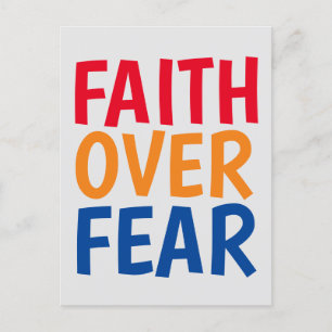 FAITH OVER FEAR MOTIVATIONAL POSTCARDS