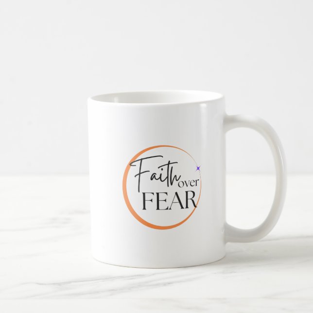 Faith Over Fear Mug – Inspirational Christian Coff (Right)