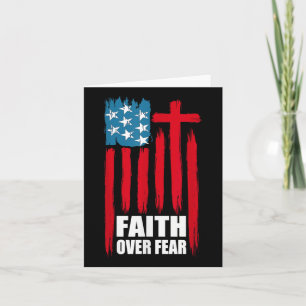 Faith Over Fear Prayer America Pride Us Flag Ameri Card