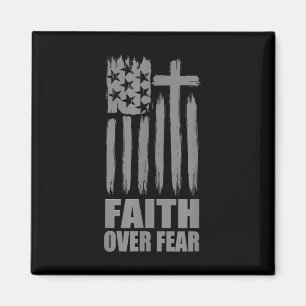 Faith Over Fear Prayer America Pride Us Flag Ameri Magnet