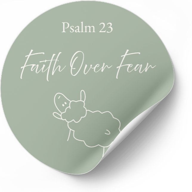 Faith Over Fear Psalm 23 Christian Sticker (Creator Uploaded)