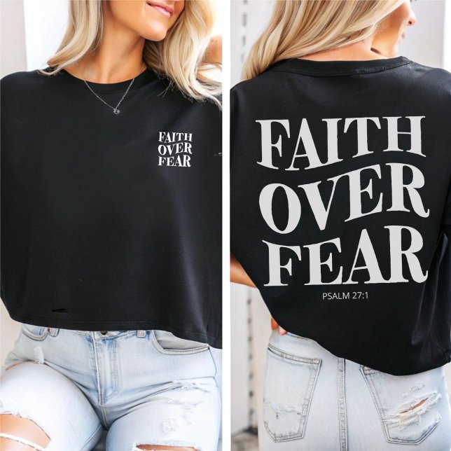 Faith Over Fear | Psalm 27:1 Christian Aesthetic T-Shirt (Creator Uploaded)