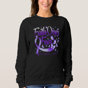 Faith Over Fear Rett Syndrome Awareness Butterfly  Sweatshirt