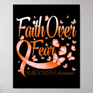 Faith Over Fear Rsd Crps Awareness Butterfly Poster