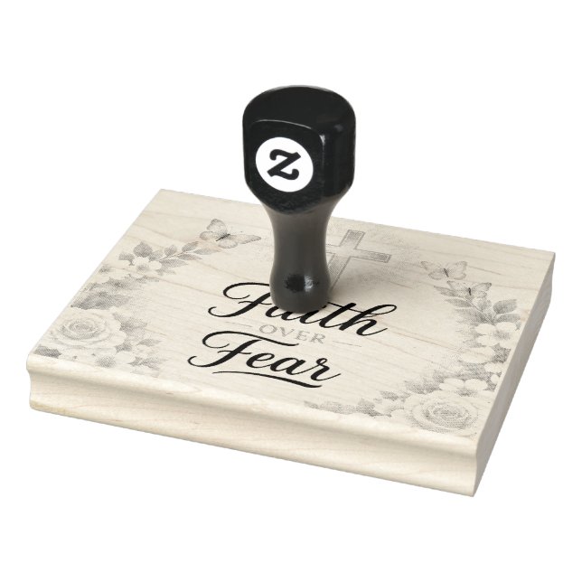 Faith Over Fear Rubber Stamp (Stamp)