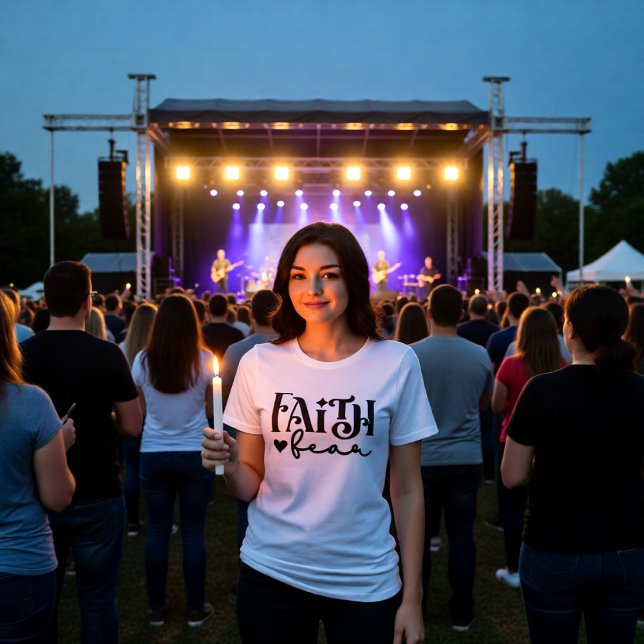 Faith Over Fear Simple Statement Tri-Blend Shirt (Creator Uploaded)