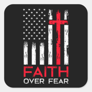 Faith Over Fear Square Sticker