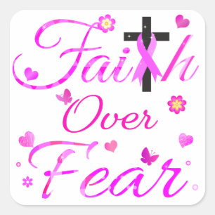 Faith Over Fear Square Sticker