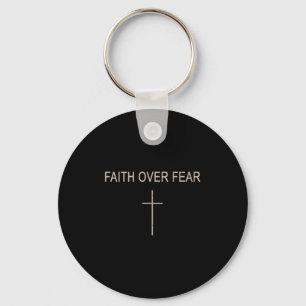 Faith Over Fear Subtle Christian Minimalist Religi Key Ring